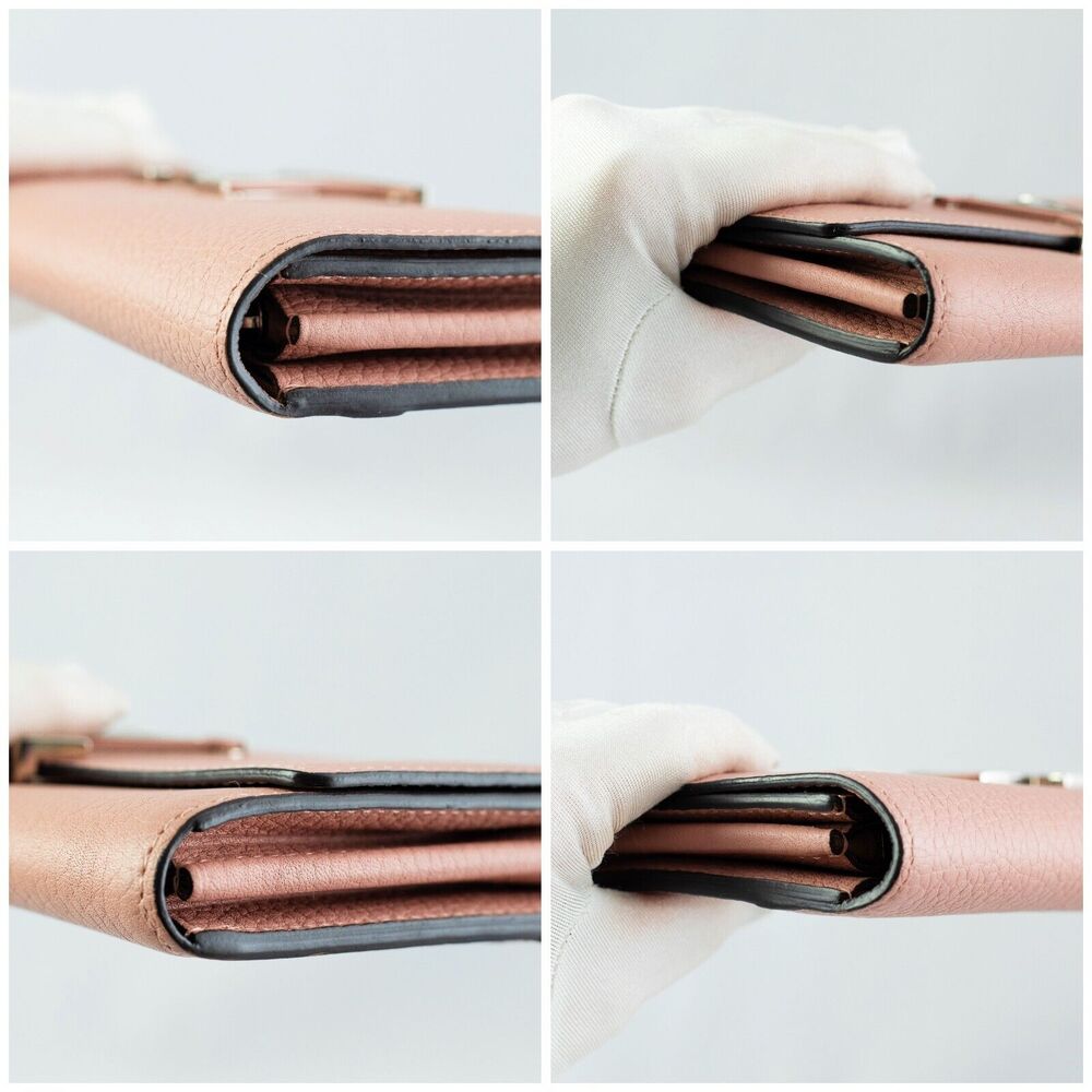 Louis Vuitton Capucines Wallet Pink Calfskin Leather  date code# MI2177 - Picture 12 of 13